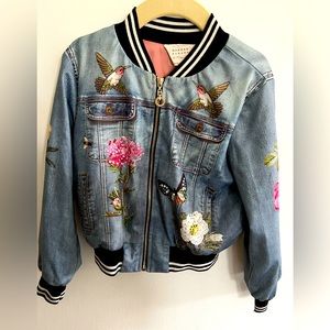 Hannah banana silk embellished jacket